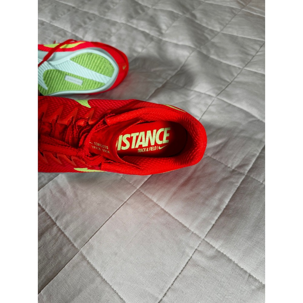 Nike Zoom Rival Distance Track Spikes Men 8.5 Red FZ9653-600 Excellent Condition - Picture 6 of 8